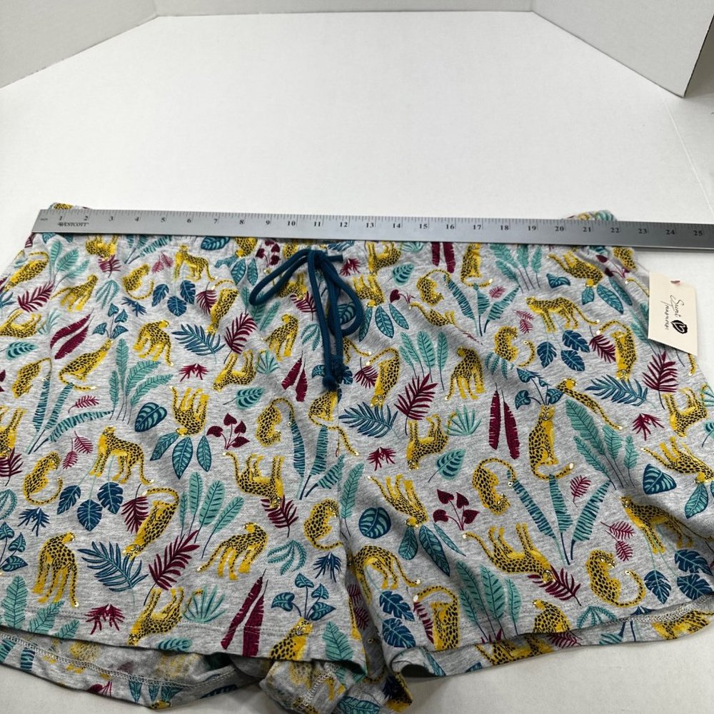 Secret Treasures Womens Size 3X 22W-24W Sleep Short Leopard Leaves New With Tags - Picture 7 of 11